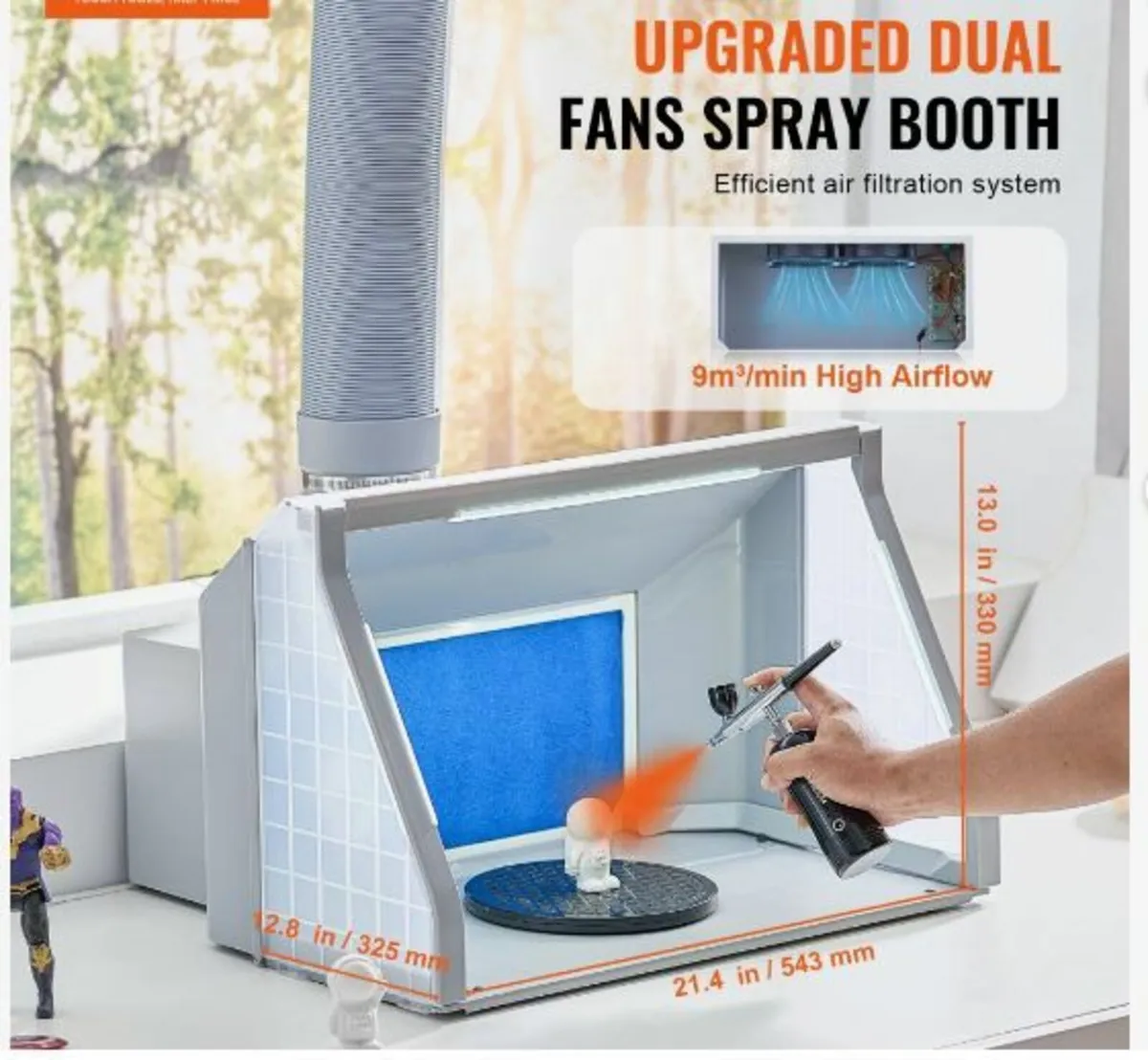 Airbrush Spray Booth Dual-Fans - Image 3