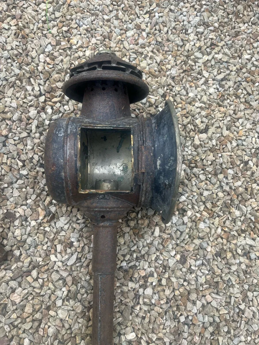 3 Antique Carriage Lamps - Image 4