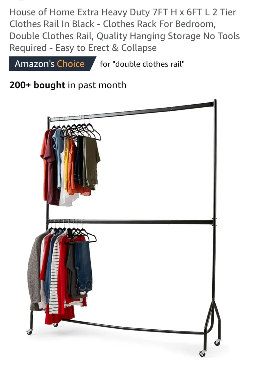 Double clothes rail - Image 1