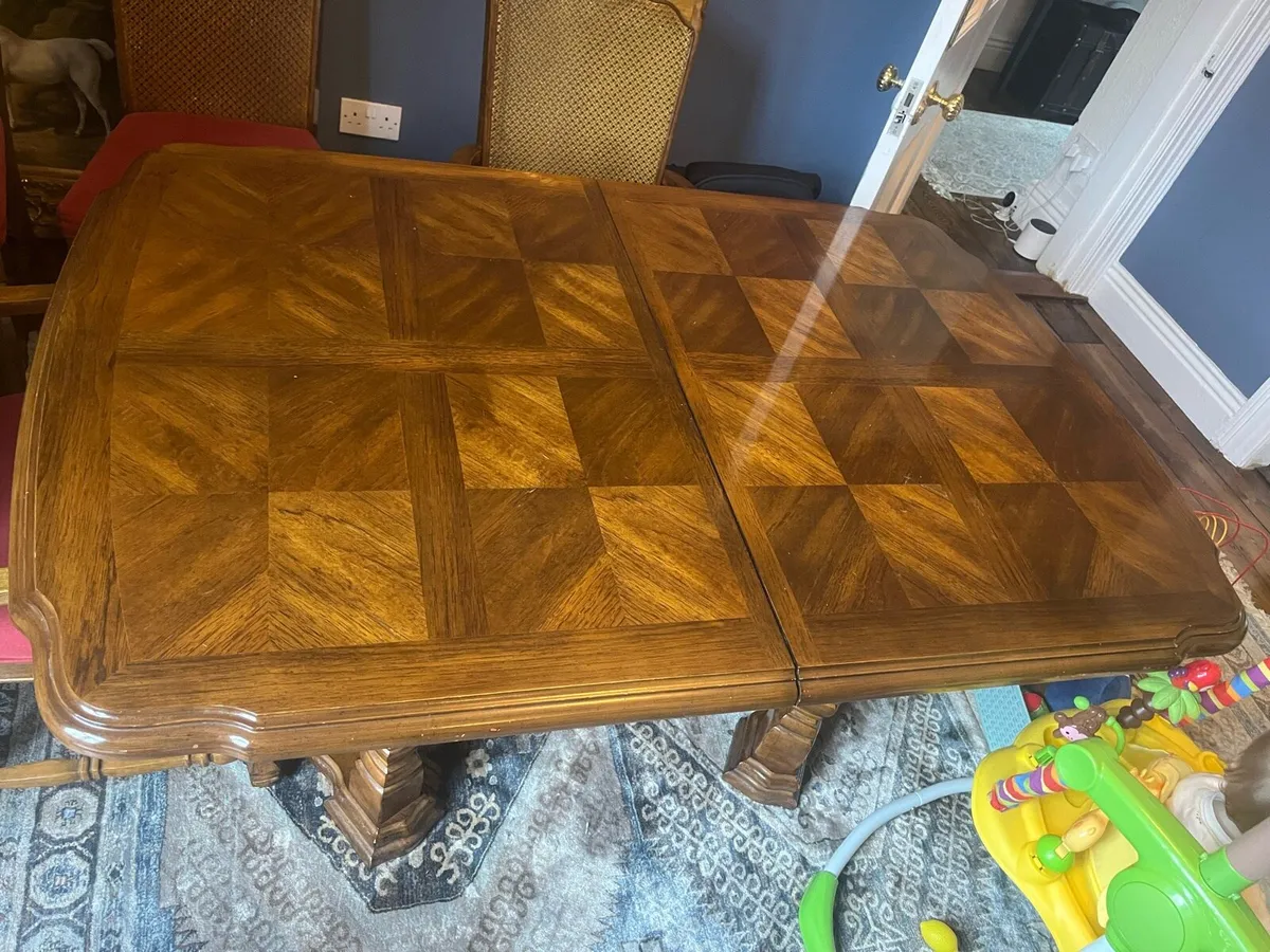 Dining table and six chairs - Image 1