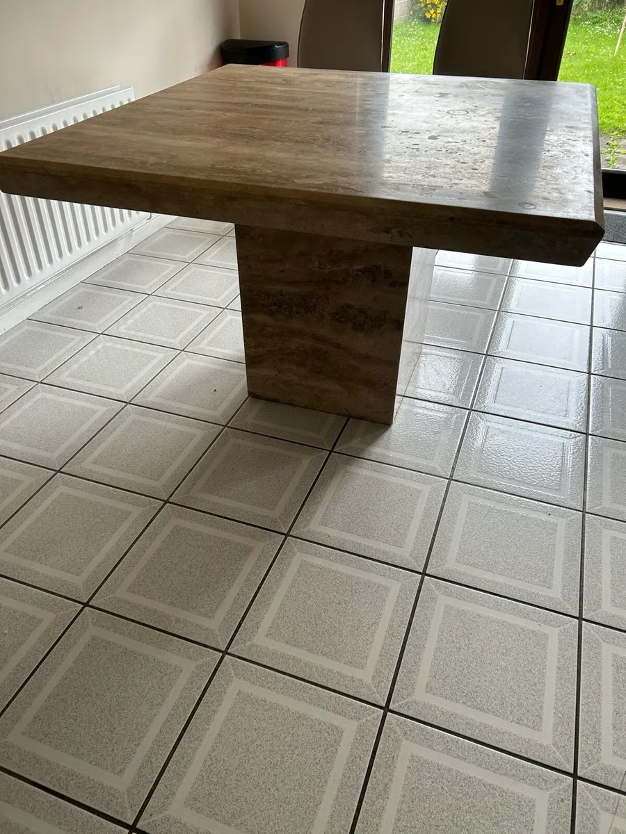 Solid marble dining table - Image 2
