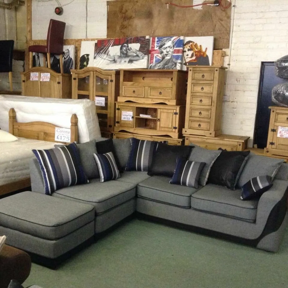 Casablanca Fabric Corner Sofa with Footstool - Image 2