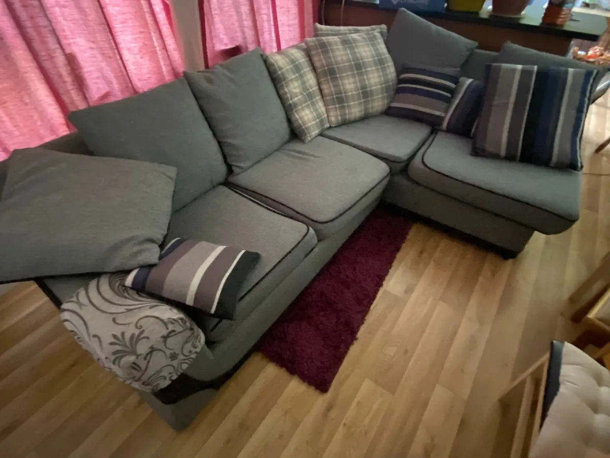 Casablanca Fabric Corner Sofa with Footstool - Image 3