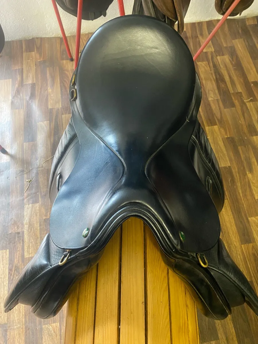 SOS black leather saddle suit high withers - Image 2