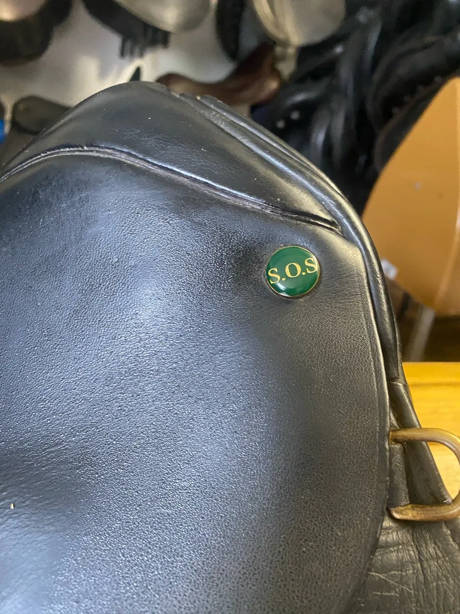 SOS black leather saddle suit high withers - Image 4