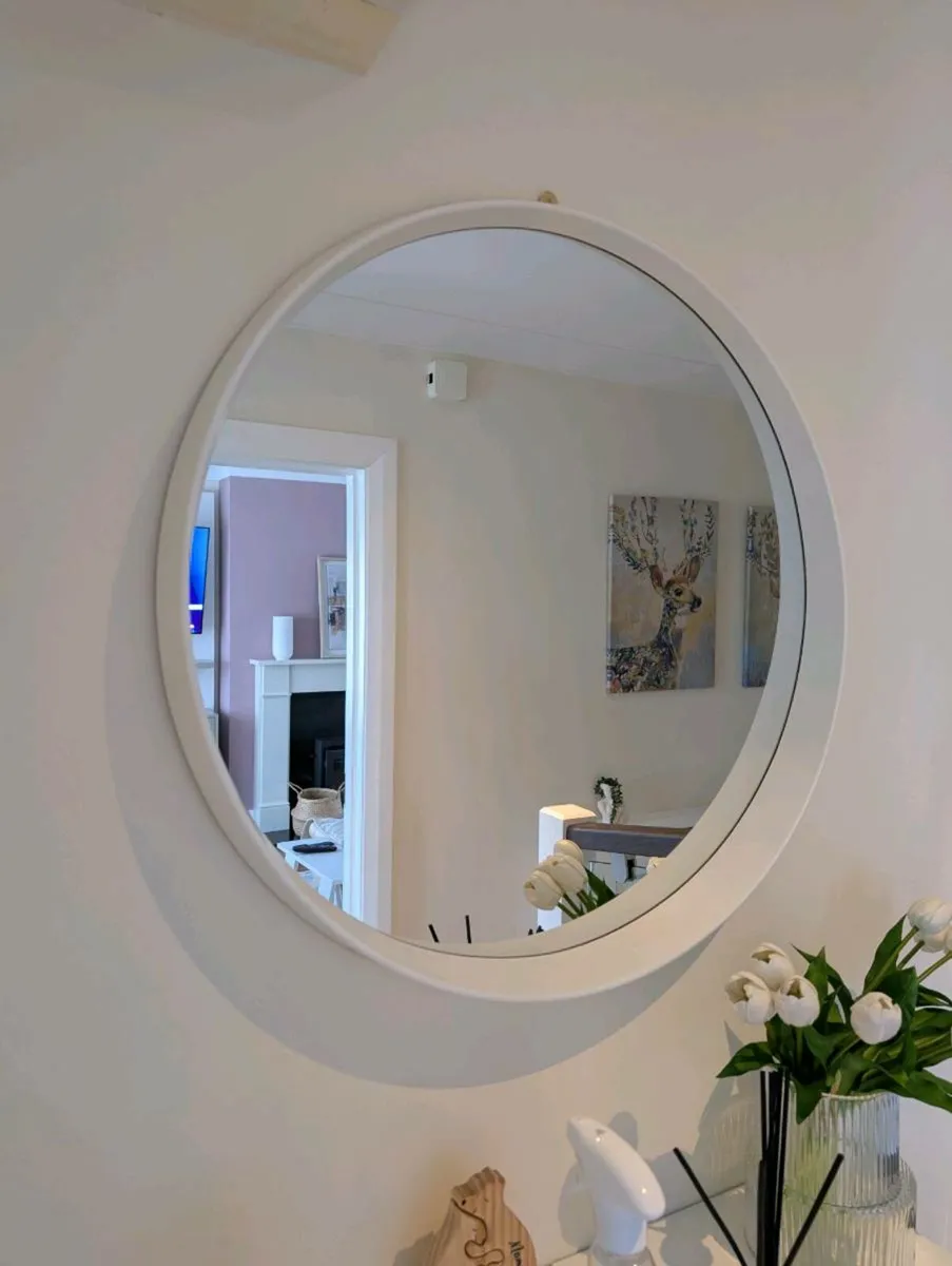 Mirror (Round White Mirror) 70cm - Image 3