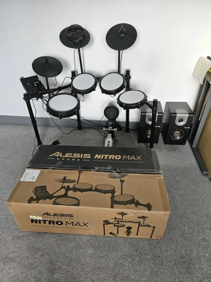 Alesis Nitro Max Electronic Drum Kit with Stool - Image 1