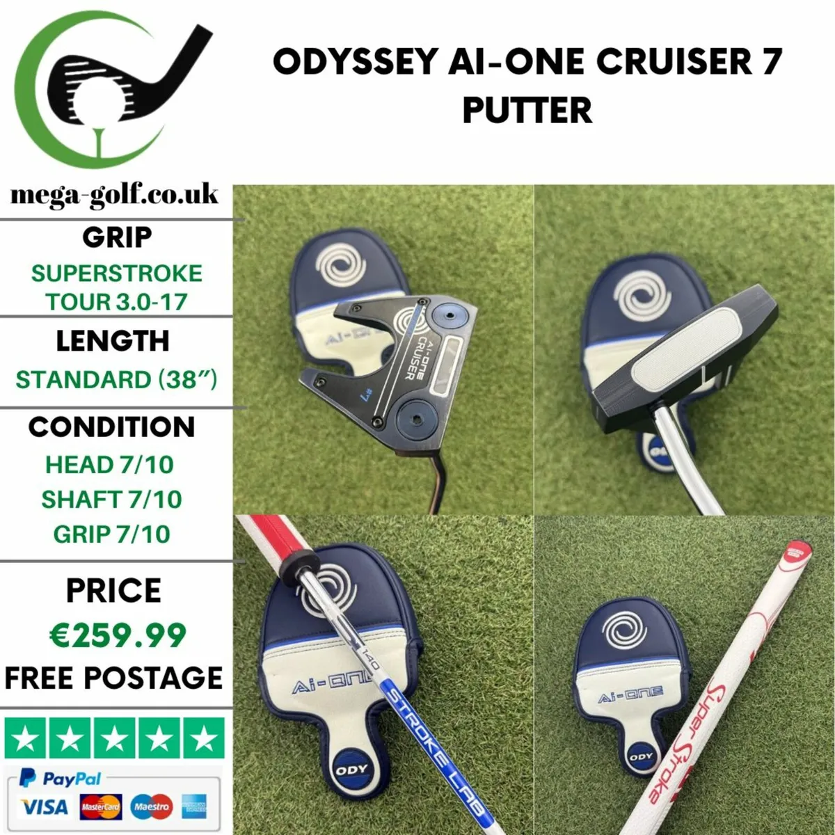 ODYSSEY AI-ONE CRUISER 7 PUTTER / 38″ - Image 1