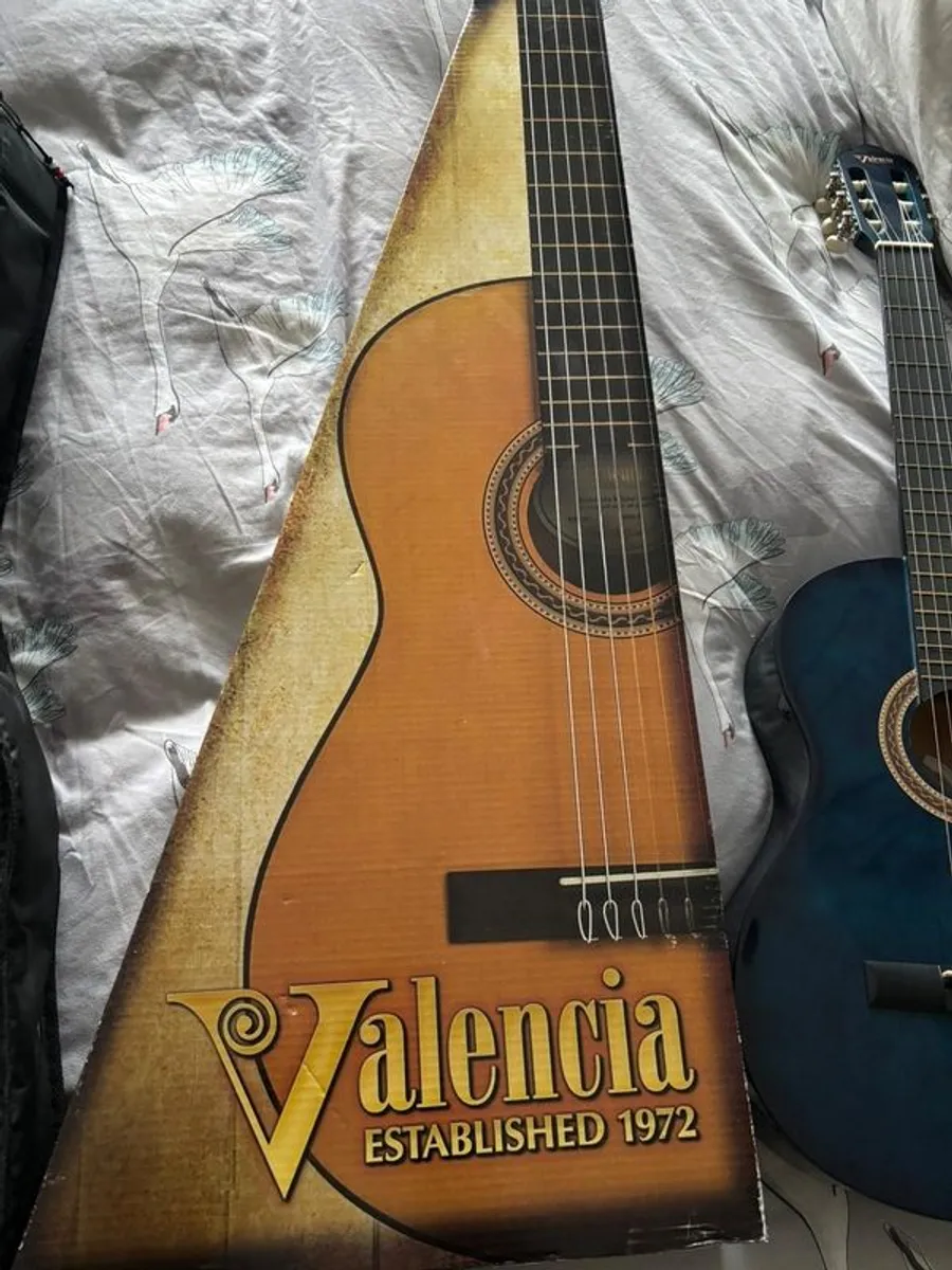 classic guitar and case - Image 1
