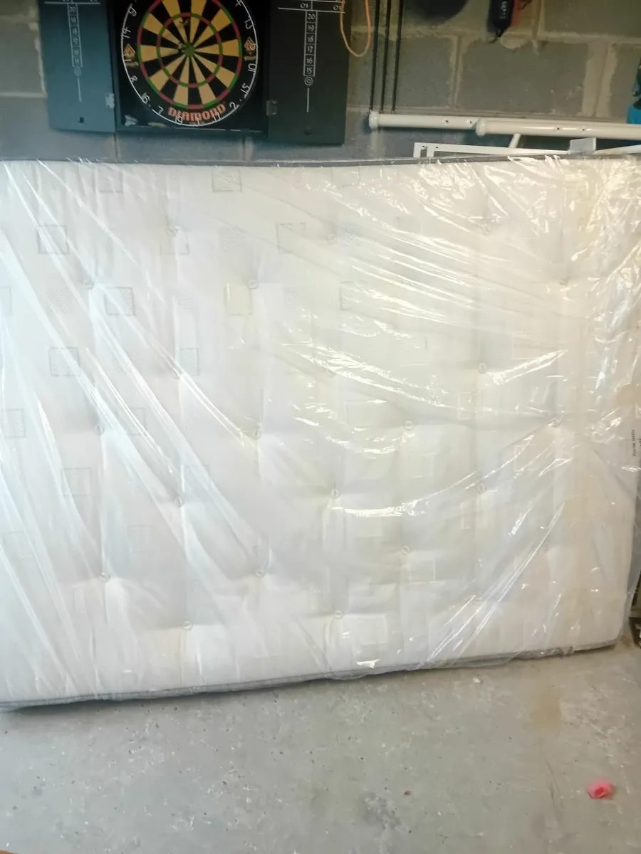 Metal frame double bed and mattress - Image 2