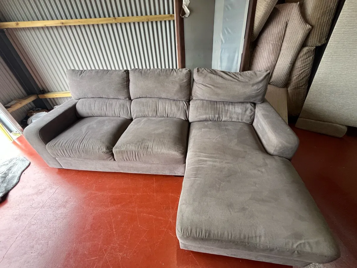 Grey corner sofa set l shaped delivery available - Image 2