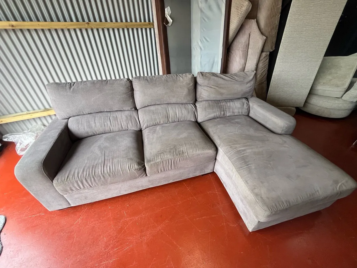 Grey corner sofa set l shaped delivery available - Image 3