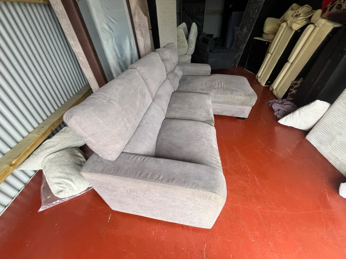 Grey corner sofa set l shaped delivery available - Image 4