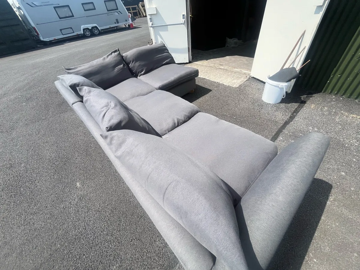 Navy corner sofa set o shaped delivery available - Image 2