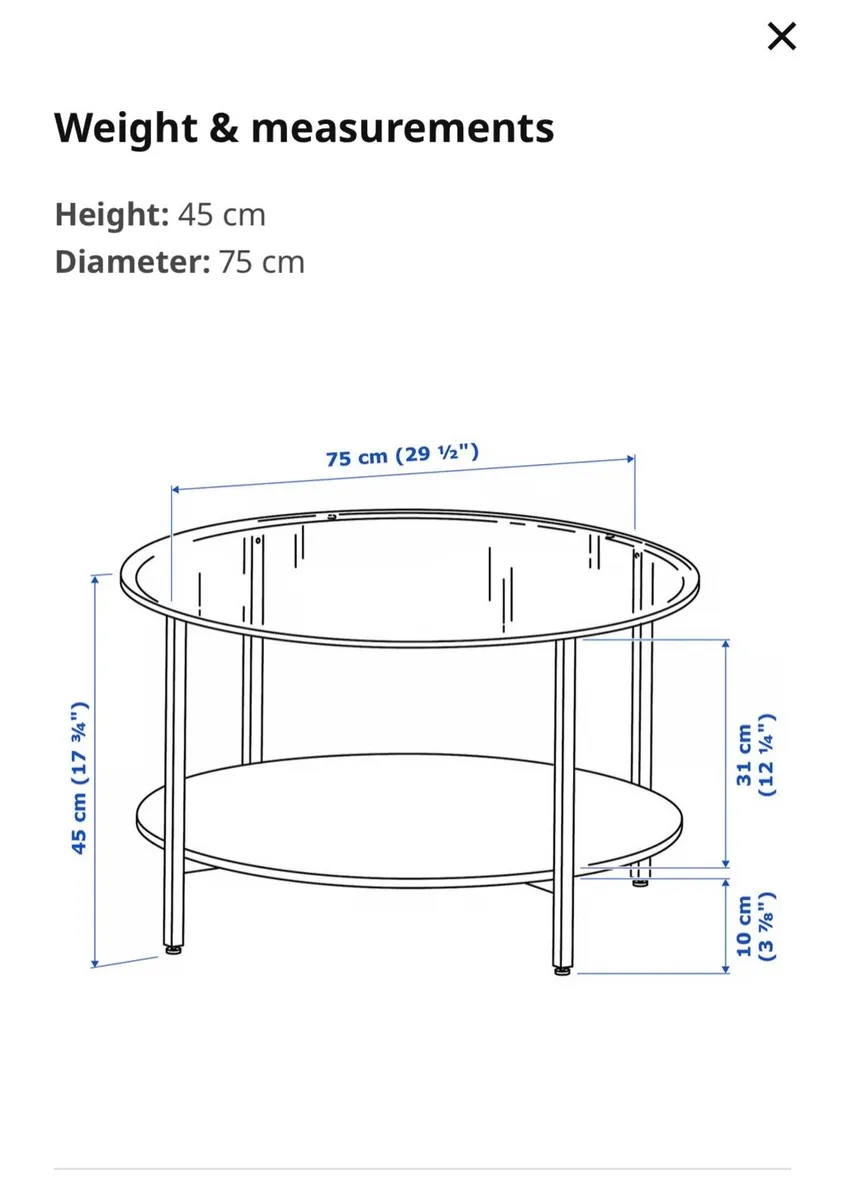 Ikea Vittsjo coffee table - Image 3