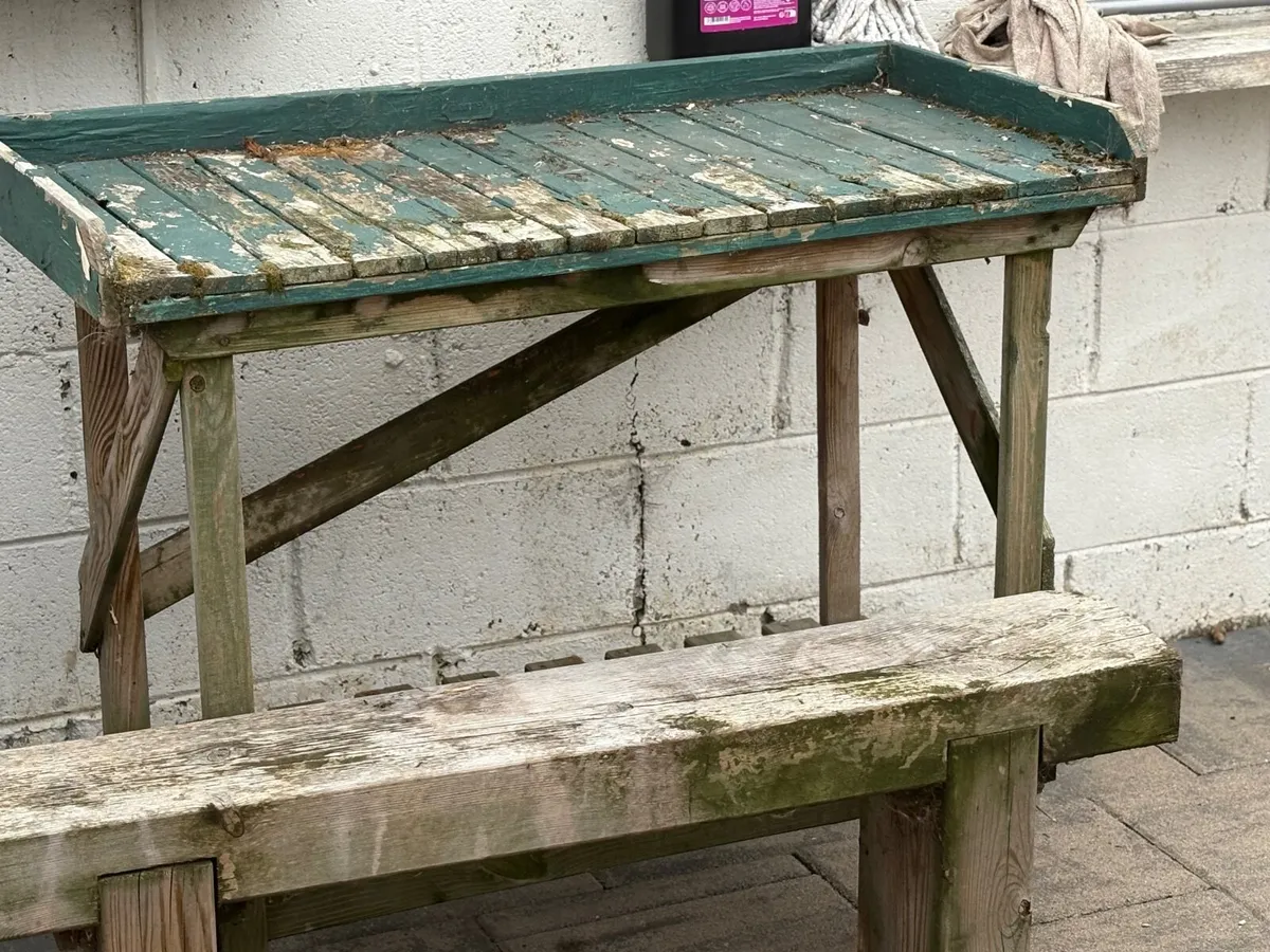 Two potting tables free to collect pretty solid ne - Image 2