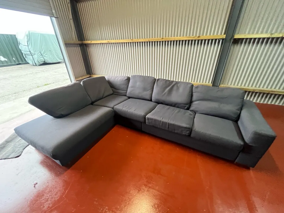 Large blue corner sofa 3 pieces furniture - Image 1
