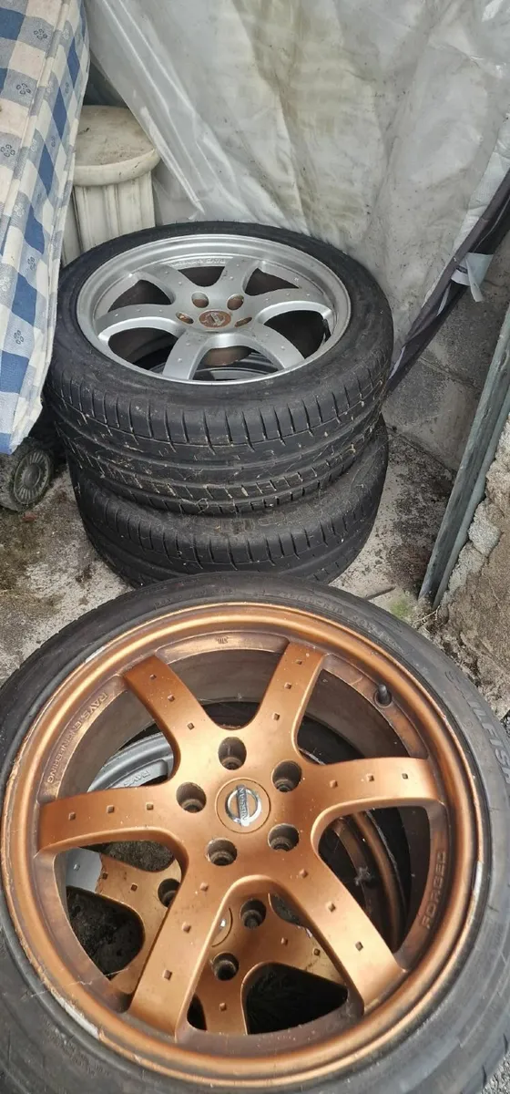 350Z Original - 4 wheels (2*225/45 R18 + 2*245/45 - Image 1