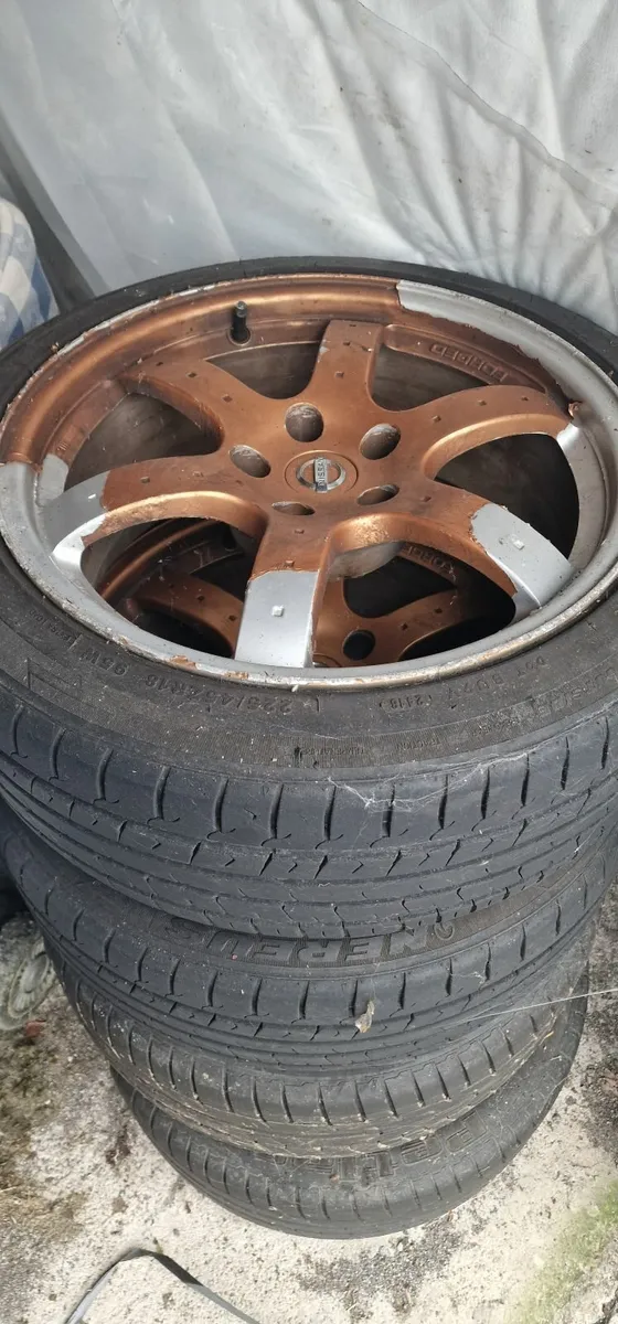 350Z Original - 4 wheels (2*225/45 R18 + 2*245/45 - Image 3