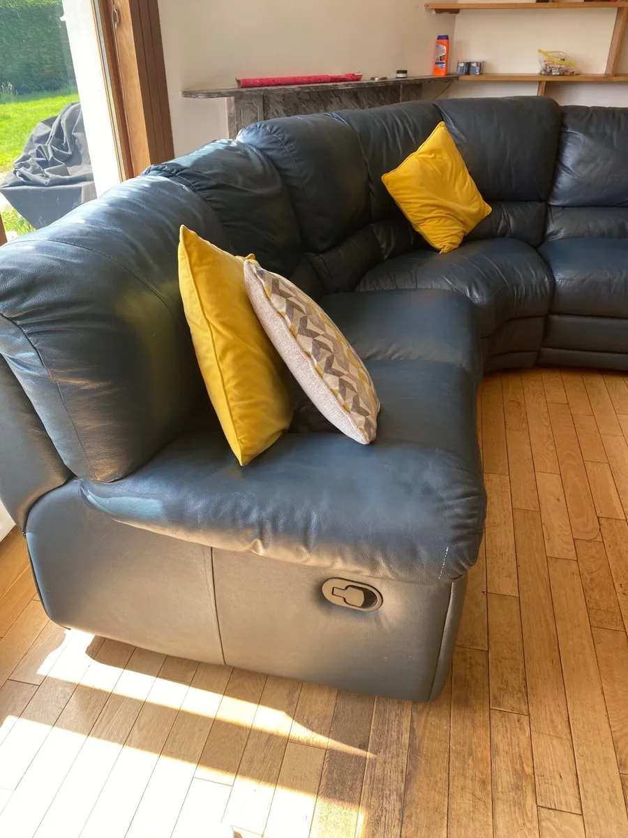 Large Leather Corner Sofa - Image 2