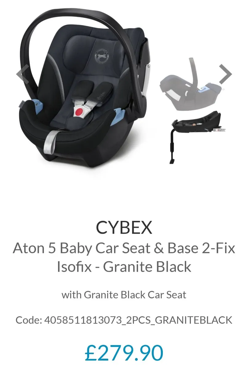 Cybex aton 5 and isofix base - Image 1