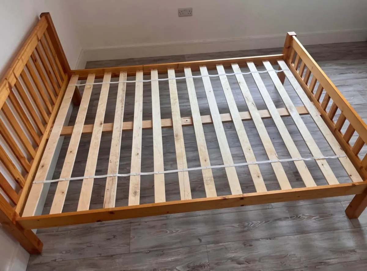 Lovely 4 Ft 6” Solid Double Bed Frame - Deliver - Image 2