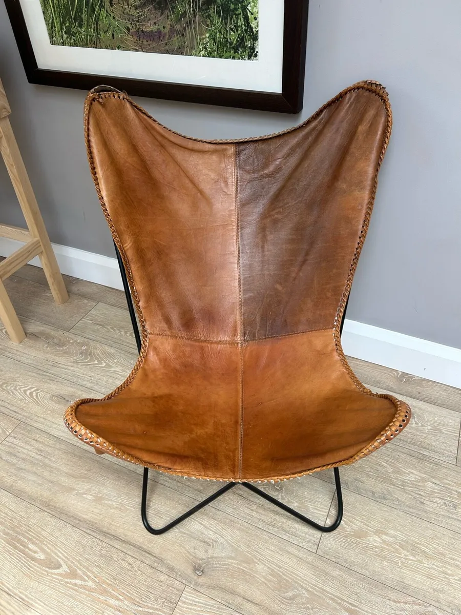 Cayden Tan Leather Chair - Image 2