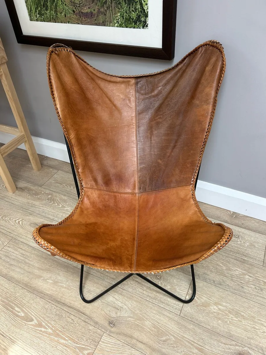 Cayden Tan Leather Chair - Image 3