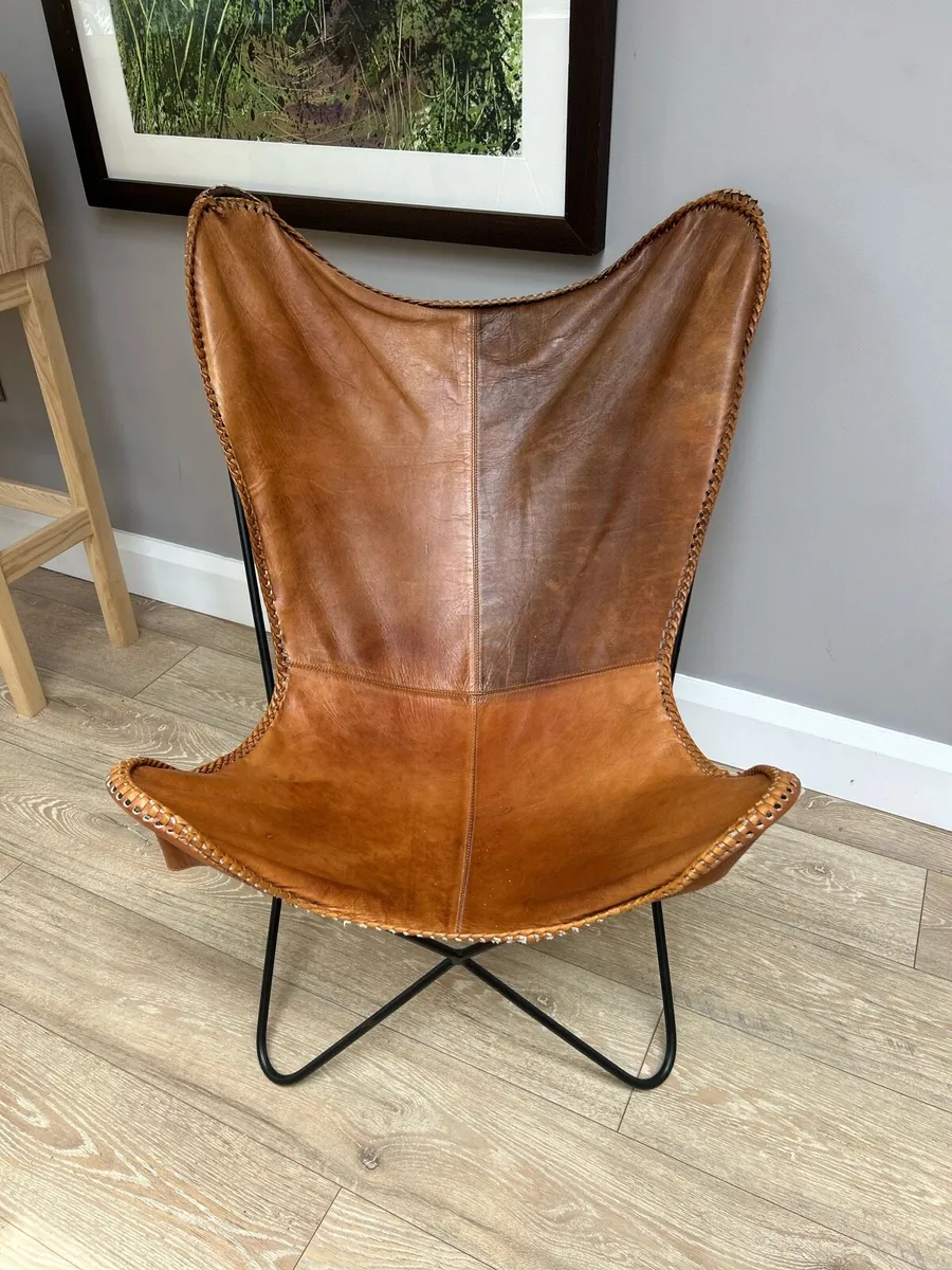 Cayden Tan Leather Chair - Image 4