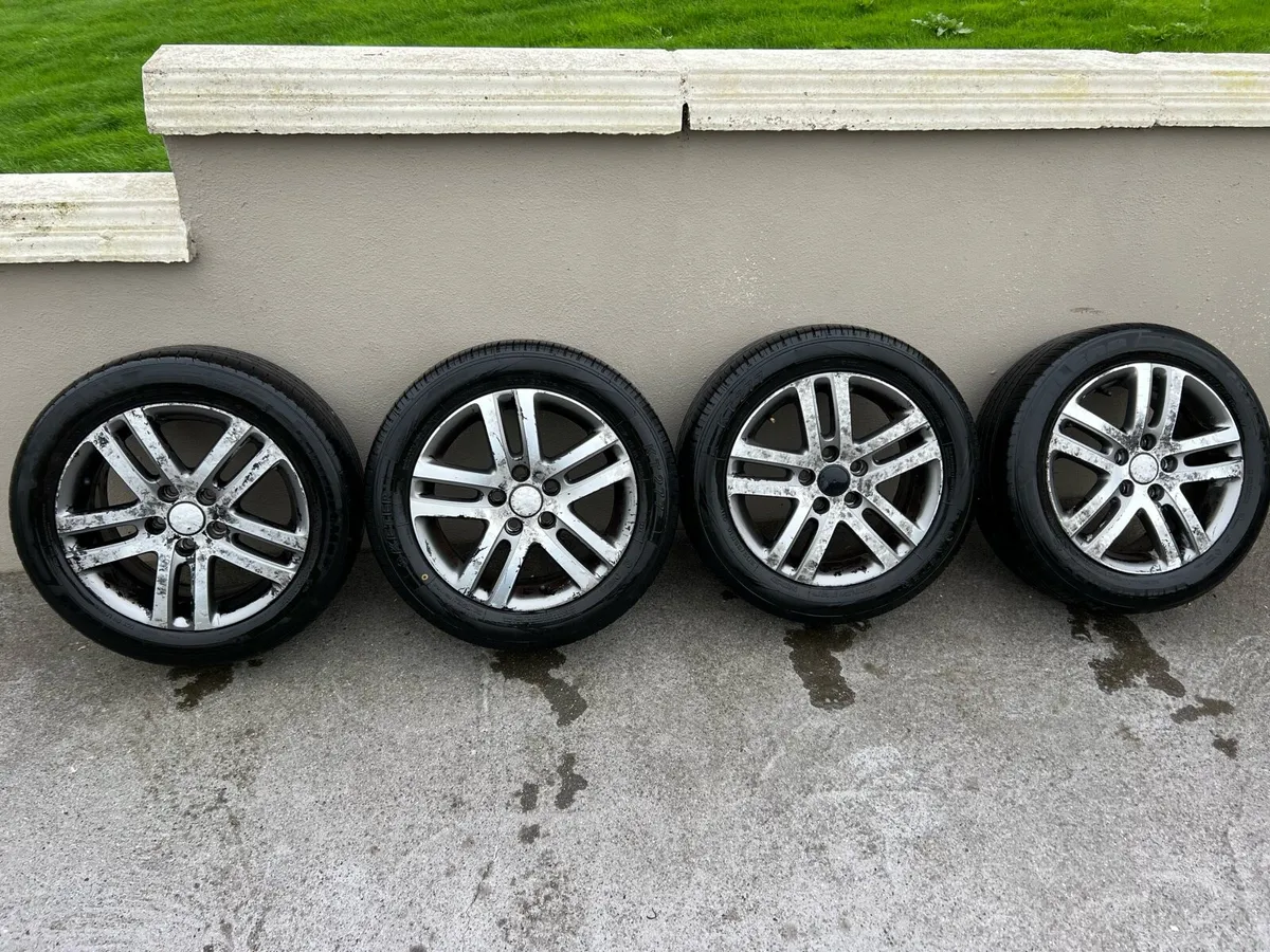 VW alloys with tyres - Image 1