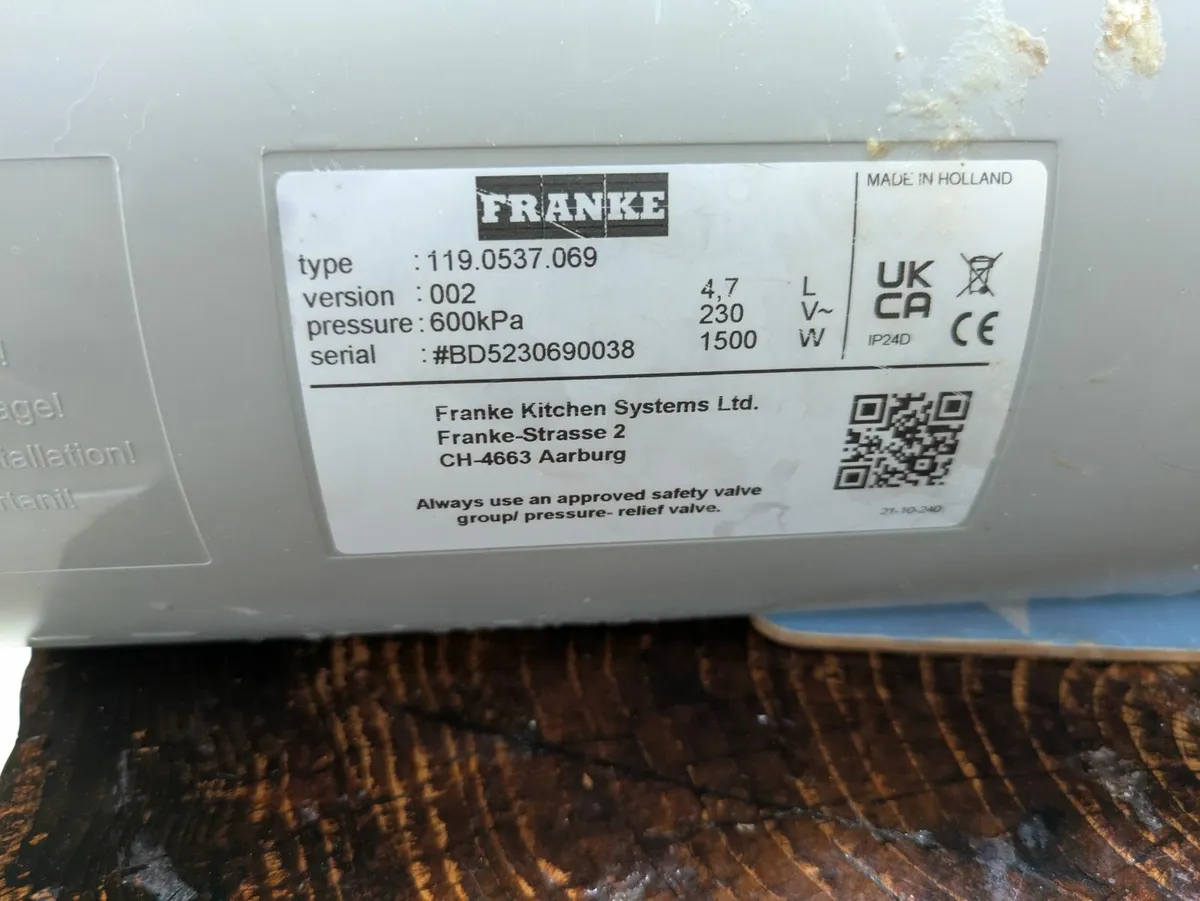 Franke Minerva Instant Boiling Water tap - Image 4