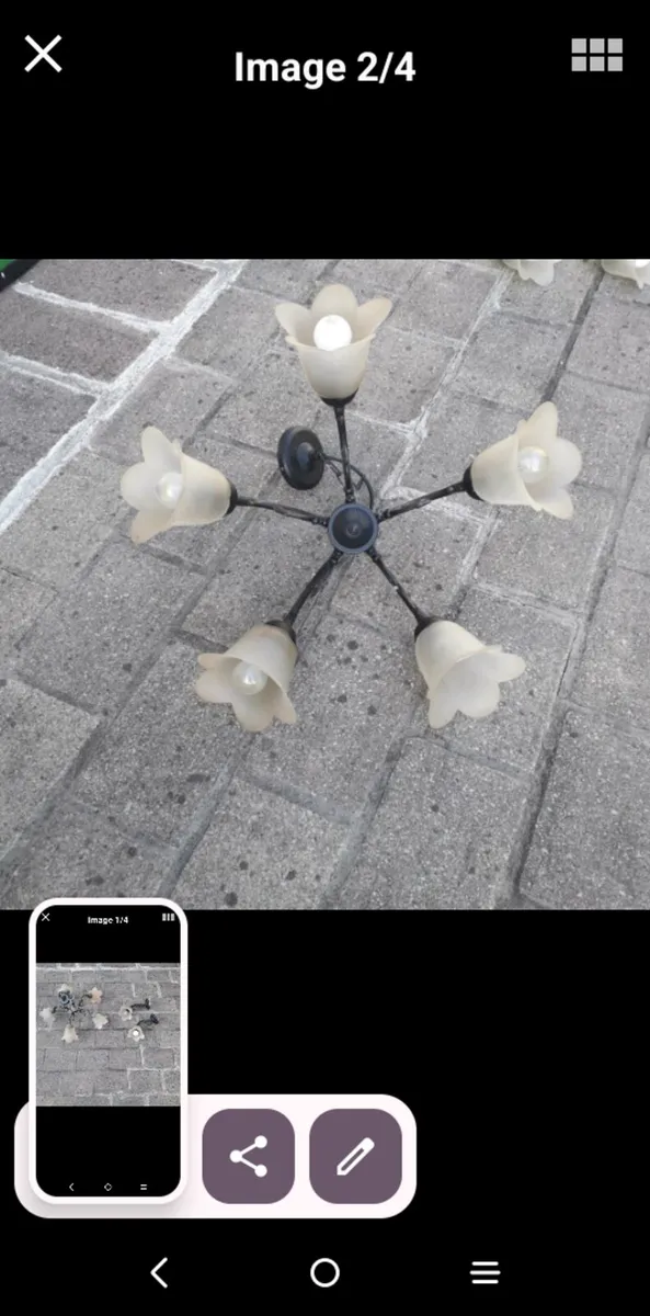 5  ARMED. CHANDELIER.  AND  2. WALL. LIGHTS - Image 4