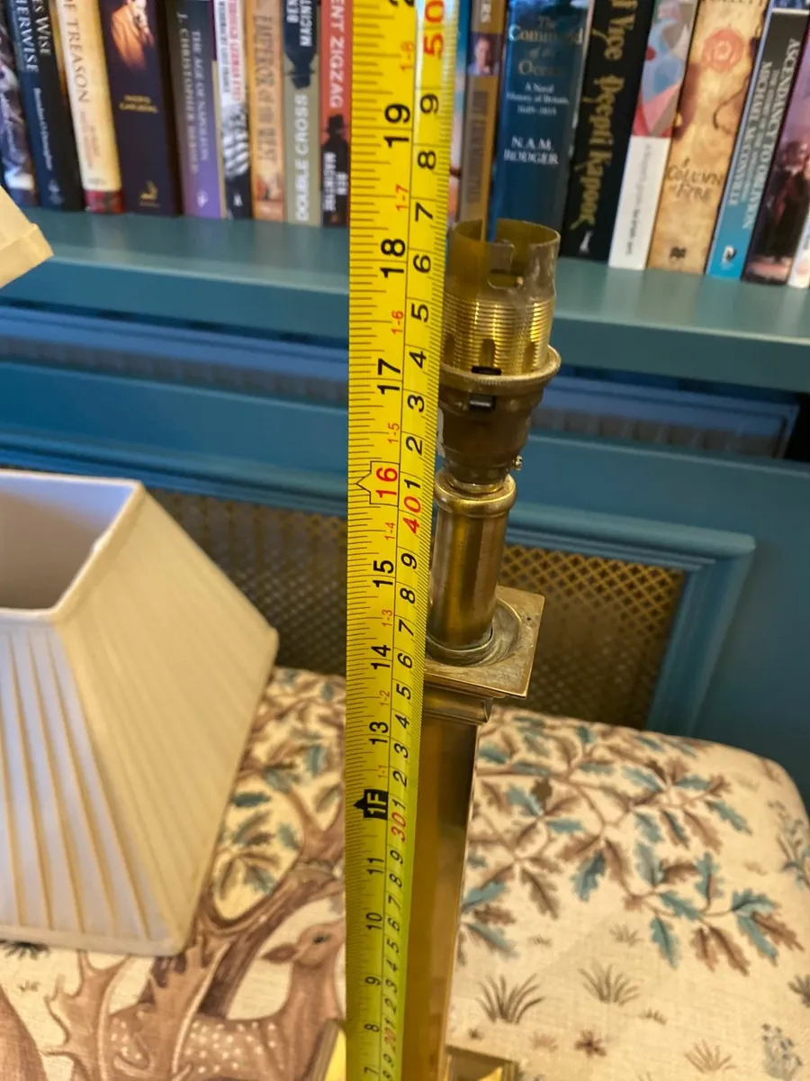 Pair of brass table lamps - Image 2