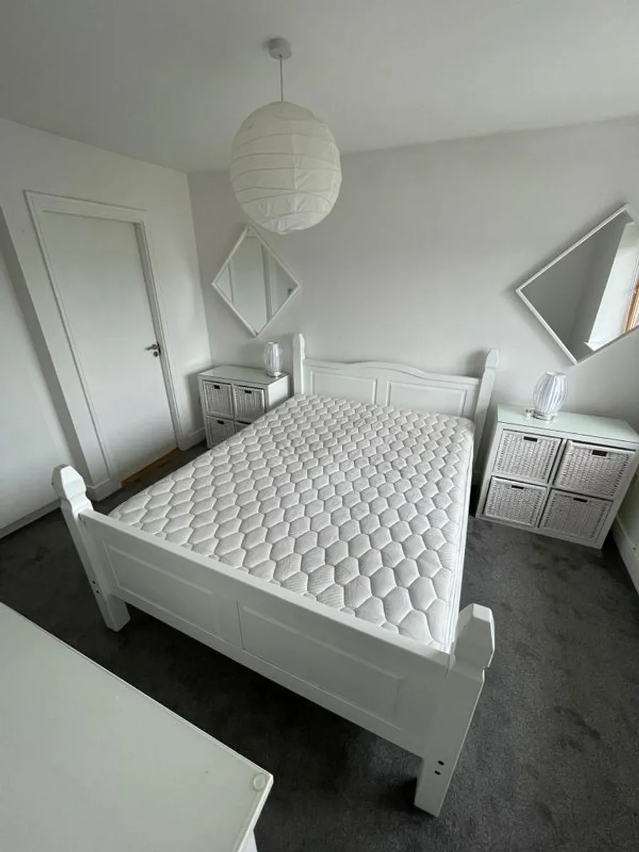 King size timber bed frame (no mattress) - Image 1