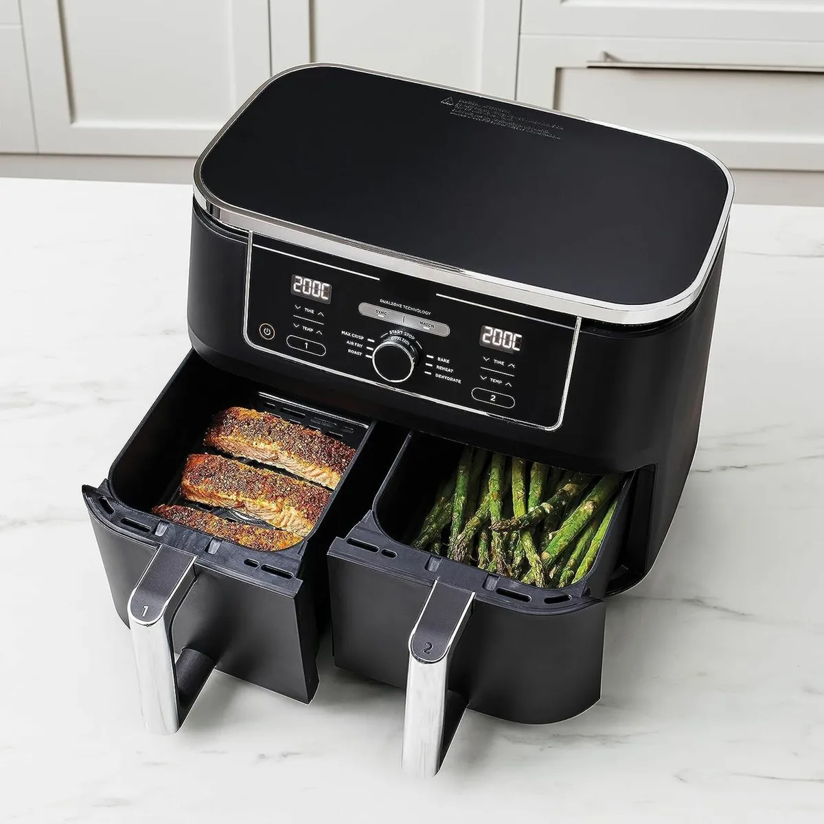 Air Fryer 9.5L Large Capacity With 2-Drawer - Image 2