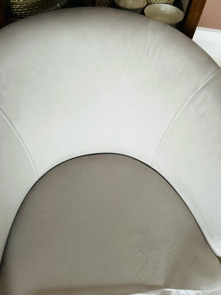 Silver grey velvet adjustable desk chair - Image 4