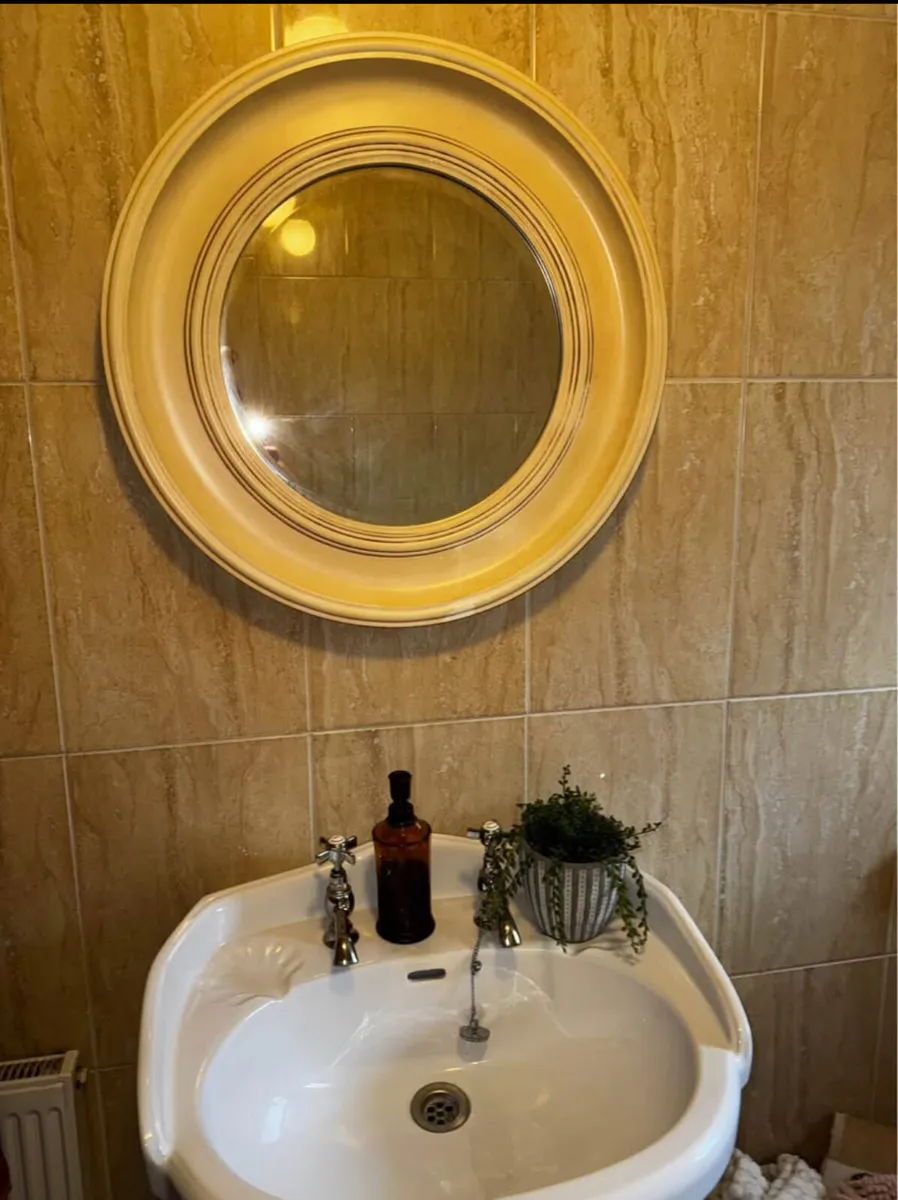 Vintage Round Mirror - Image 1