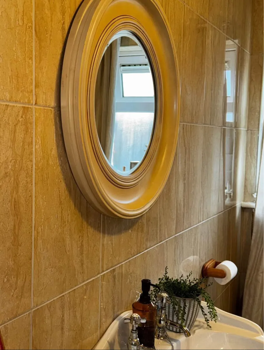 Vintage Round Mirror - Image 2