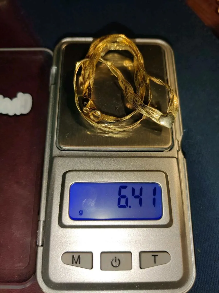 DOUBLE PLAID HEART, 9CT Gold 6.41 Gram New Chain ! - Image 4