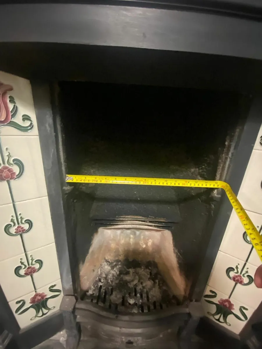 Cast Iron Fireplace with Tile Insert & Slate Heart - Image 1