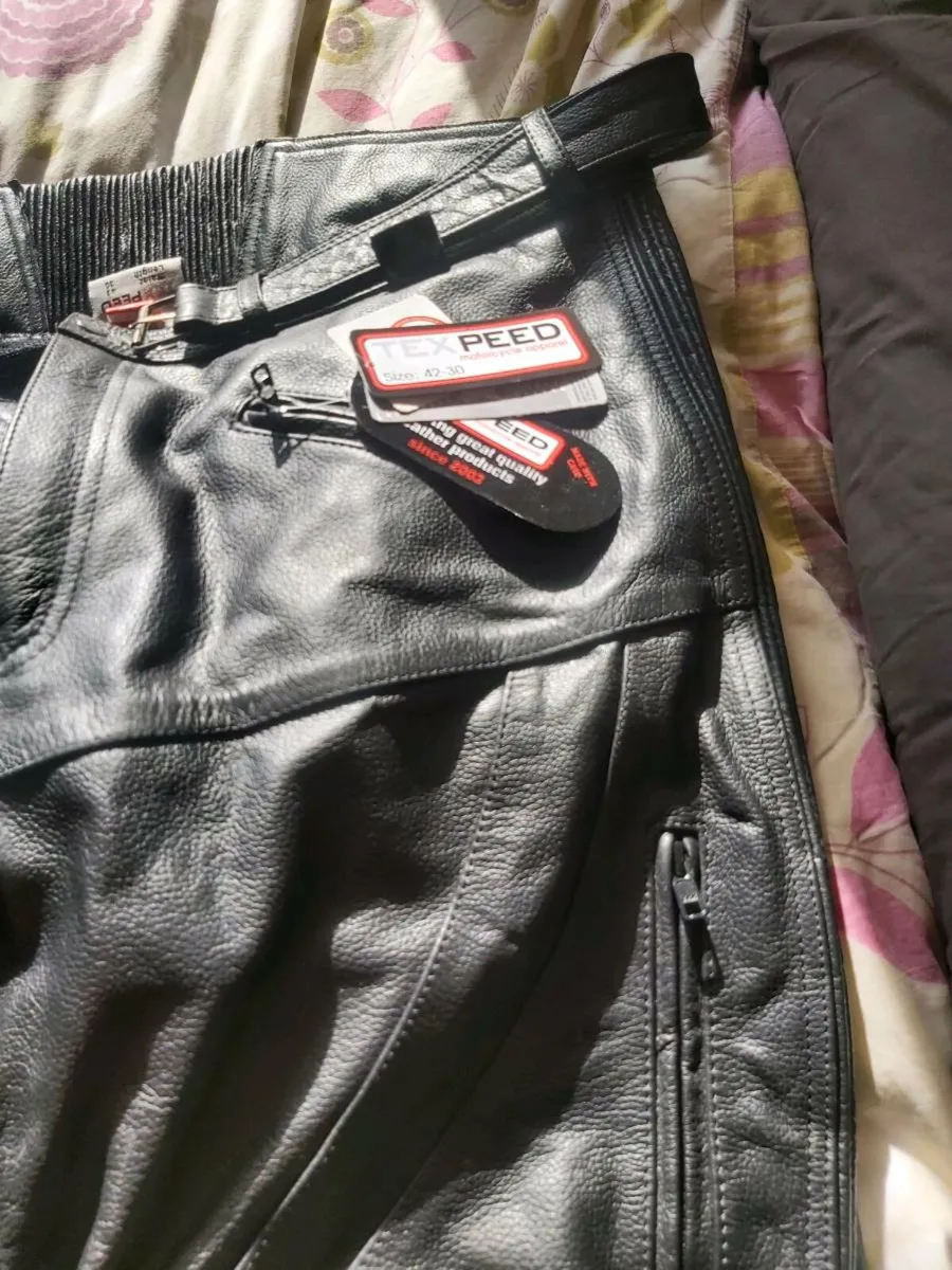 Leather motorbike pants - Image 4