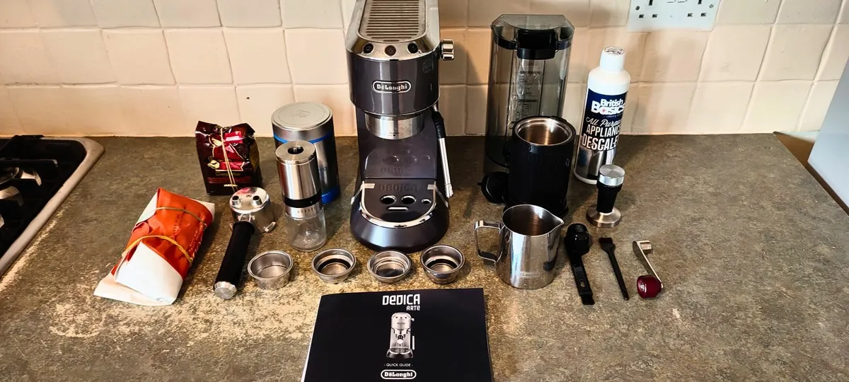 Delongi Dedica Arte Coffee Machine + Accessories - Image 1