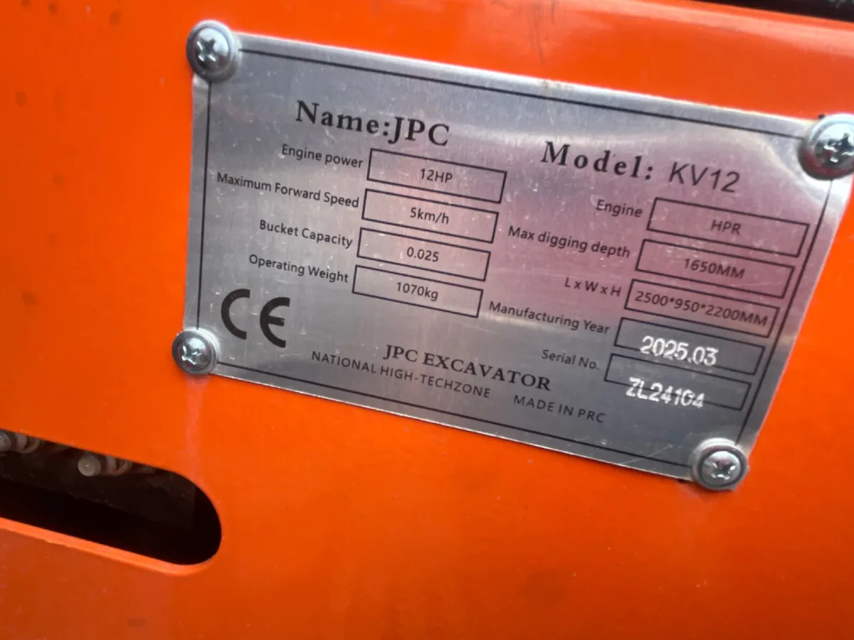 New unused jpc 1 ton mini diggers - Image 2