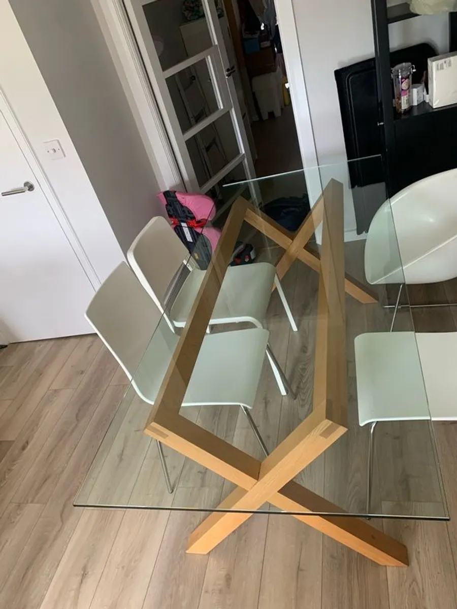 Habitat glass top table - Image 2