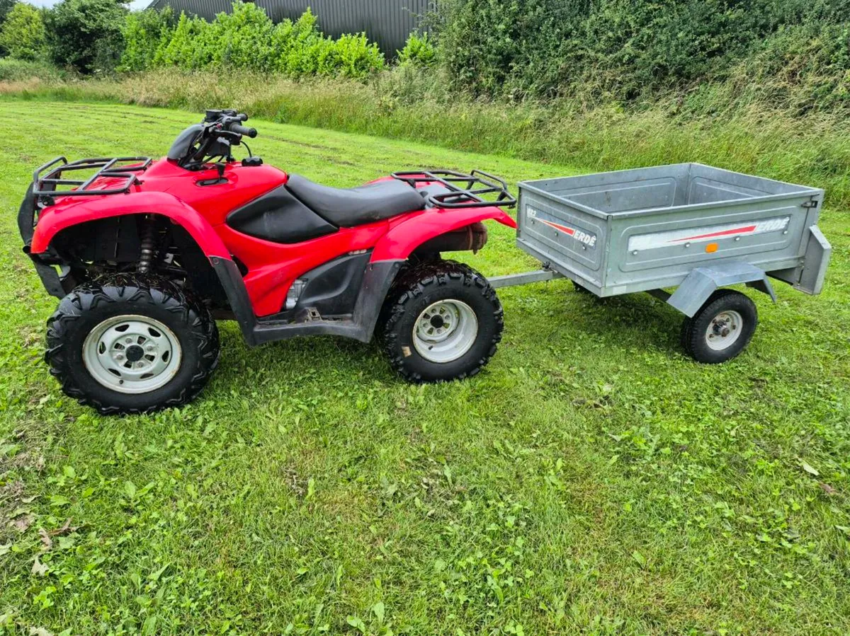 Honda trx420 4wd + trailer - Image 1