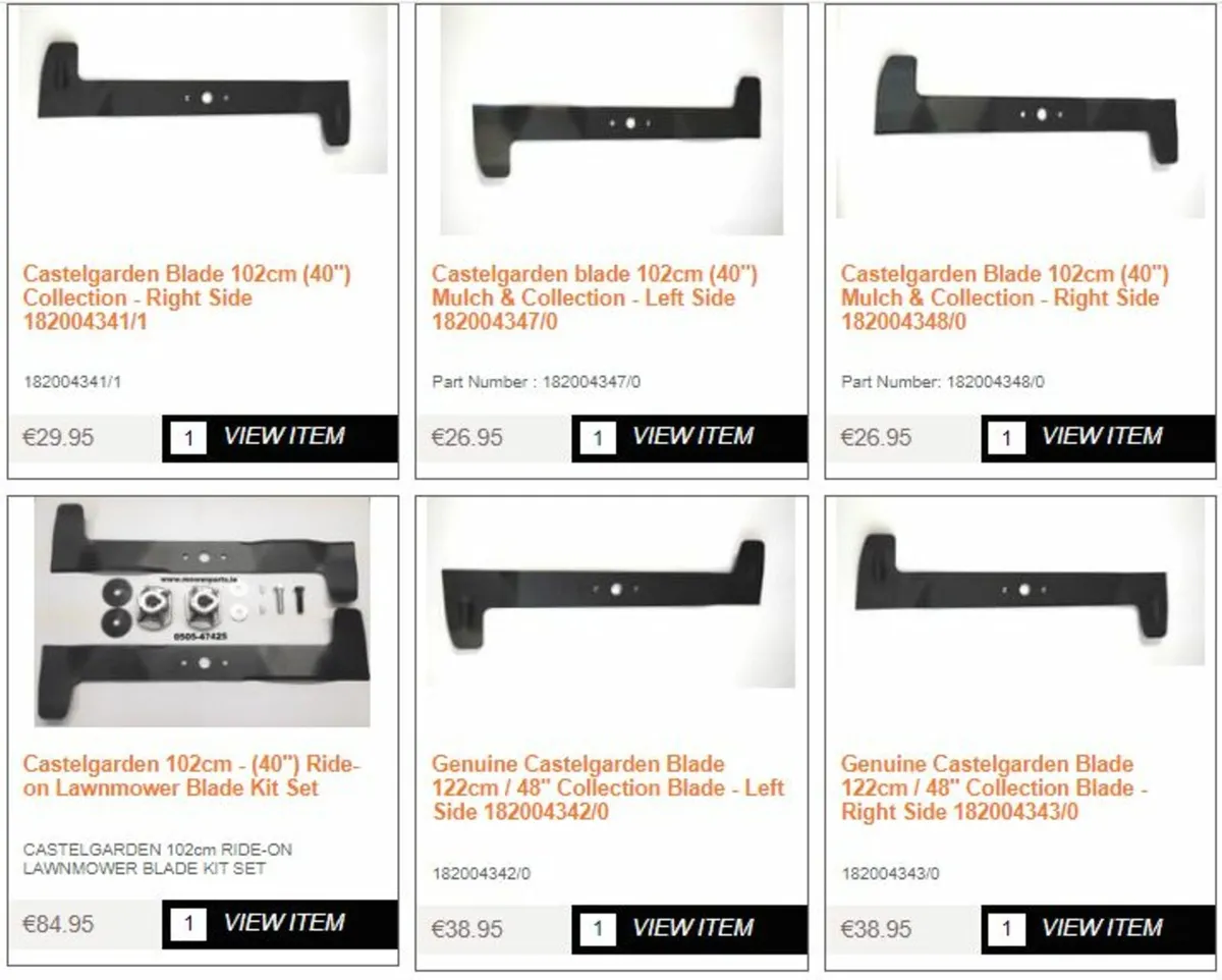 Castelgarden Mountfield Stiga Honda Parts - Image 1