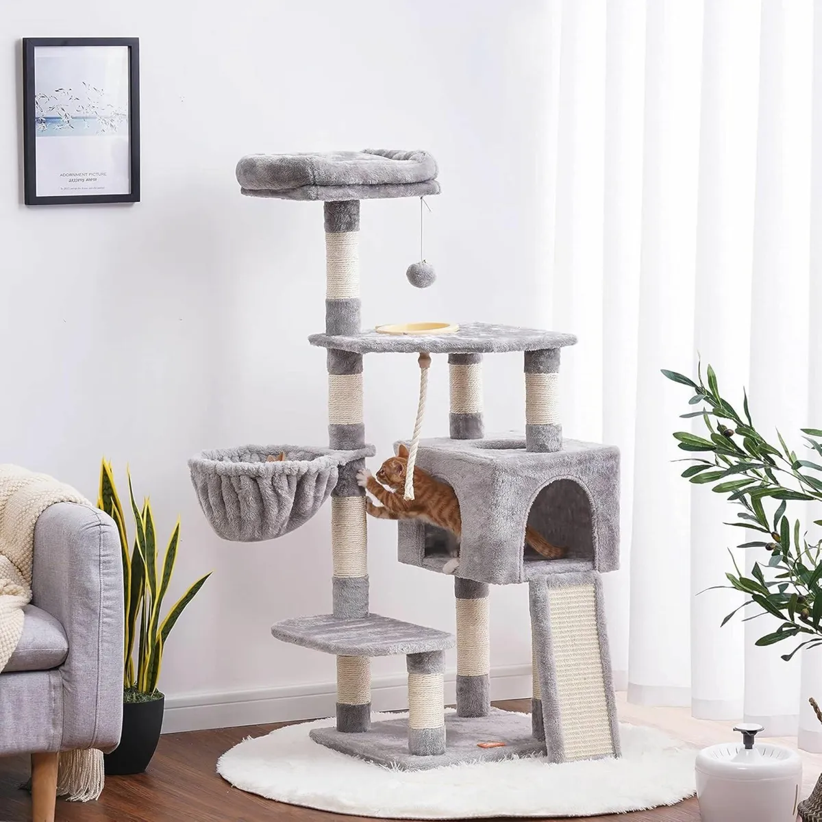 Heybly Cat Tree, Cat Tower Indoor Scratching Board - Image 1