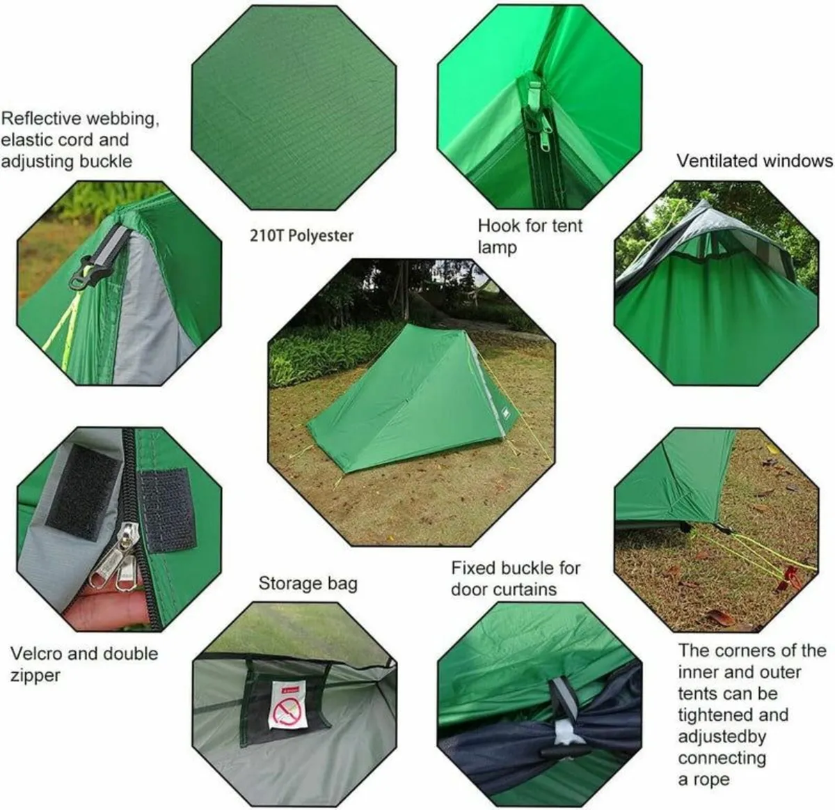 Tent 2 person trekking pole - Image 1