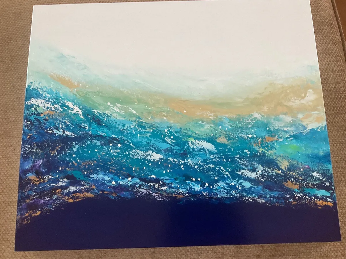 Original textured seascape painting - Image 2
