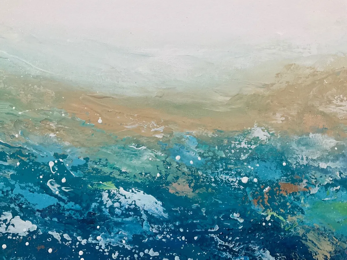 Original textured seascape painting - Image 4